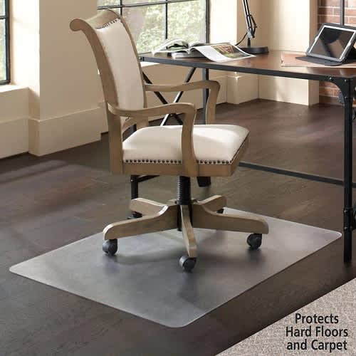 Floor+mate Chair Mat, Hard Floor And Medium Pile Carpet, No Lip, 36" X 48", Clear. Home Office Garden | HOG-HomeOfficeGarden | online marketplace