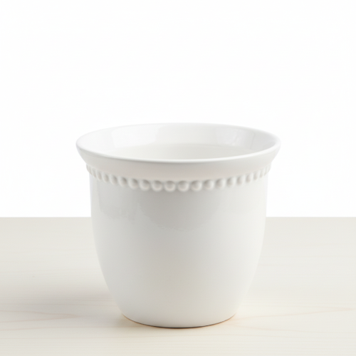 Flower Pot Ceramic White @HOG - Home, Office, Garden, Online Marketplace