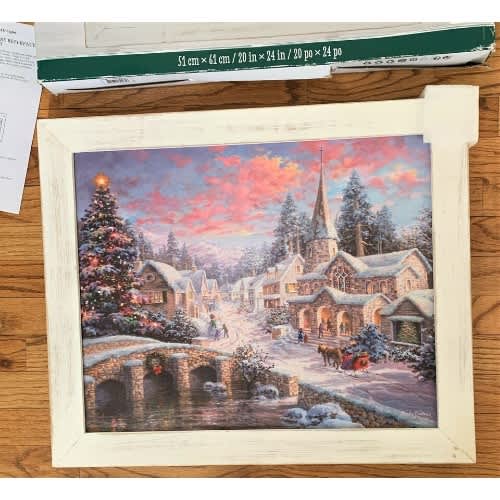 Framed Snow Scenic Wall Art With Led Lights 20" X 24". Home Office Garden | HOG-HomeOfficeGarden | online marketplace