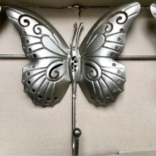 Garden Butterfly Metal Wall Hanging Decoration - Silver @HOG - Home, Office, Garden, Online Marketplace