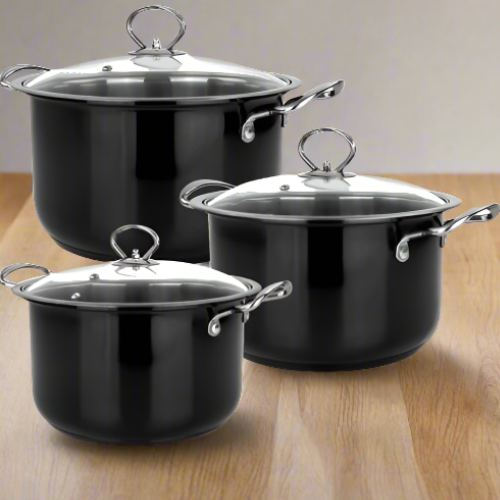 Gems 3pc Stockpot Set – Onyx @HOG - Home Office Garden Online Marketplace