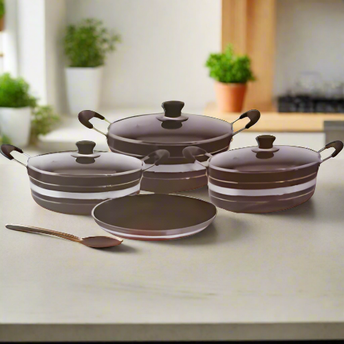 Gift King Aluminium Non-Stick Cookware Set- 8 Pieces @HOG - Home Office Garden Online Marketplace