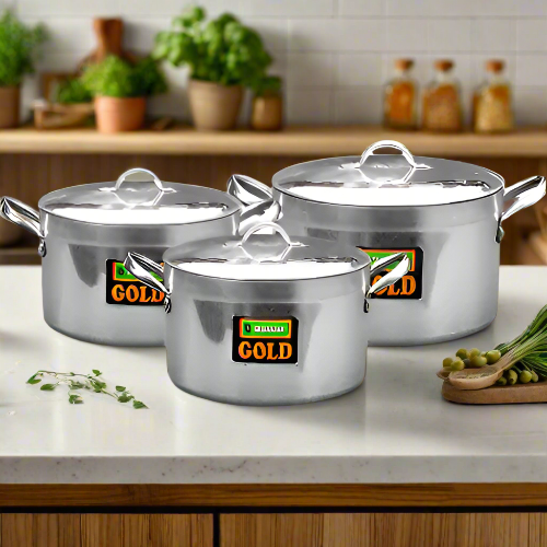 Gold 3GB Large Casseroles. Home Office Garden | HOG-HomeOfficeGarden | online marketplace