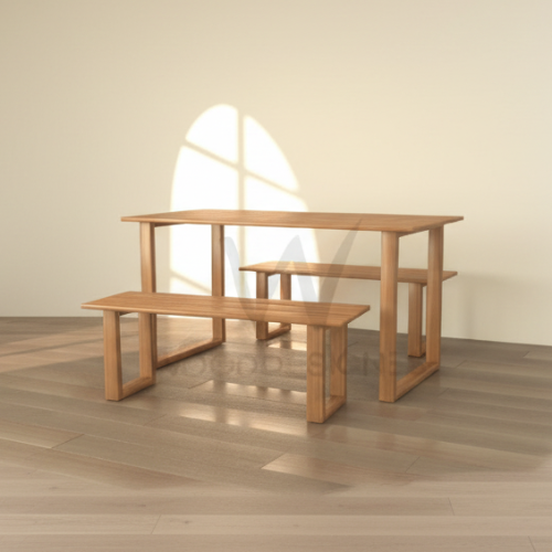 Greg Dining Set (Light-Walnut) Home Office Garden | HOG-Home Office Garden | online marketplace