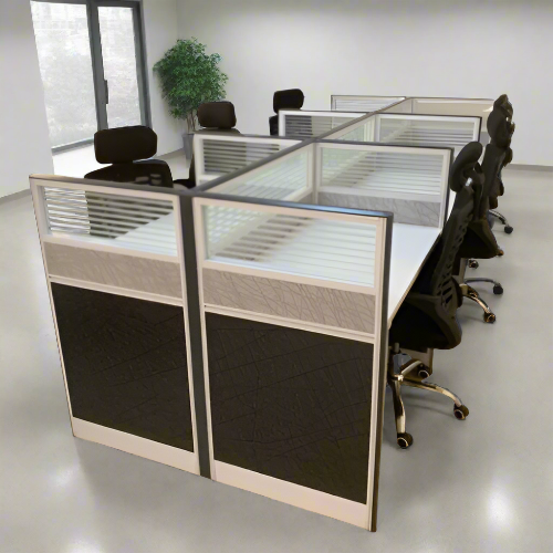 Grey 6-Person Modern Workstation. Home Office Garden | HOG-HomeOfficeGarden | online marketplace