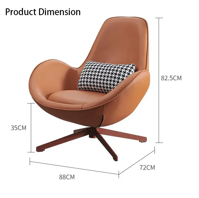 Dario Luxury Egg Shell Leather Armchair