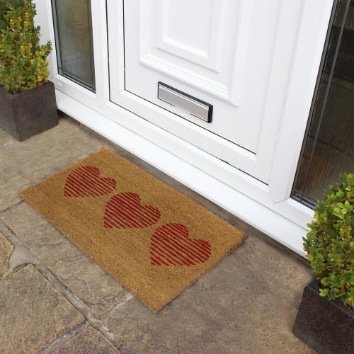 Hearts Latex Coir Doormat – 45 x 75 cm @HOG - Home Office Garden Online Marketplace