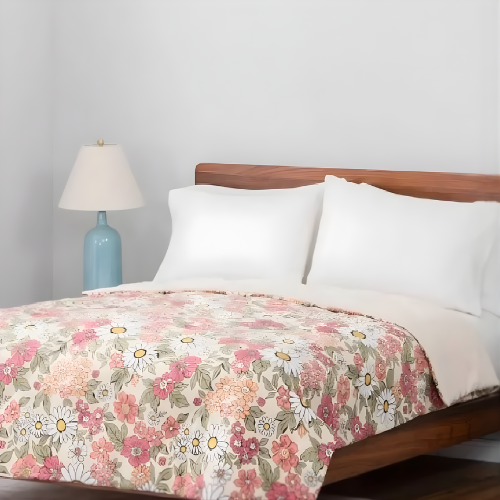 Herringbone Microfiber Down Alternative Blanket - Pink @HOG - Home, Office, Garden, Online Marketplace