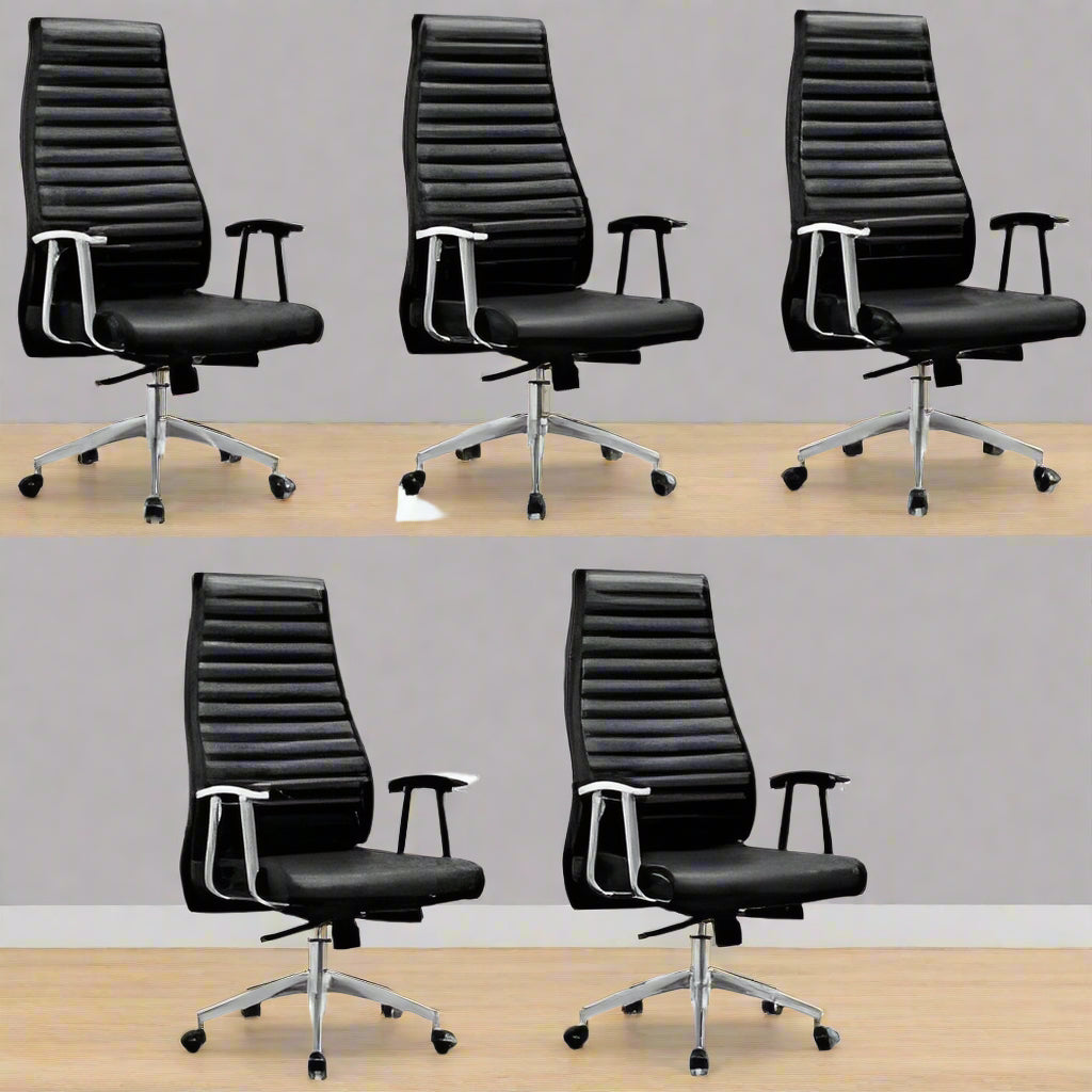 High Back Executive Office Chair - 5pcs - Black @ HOG