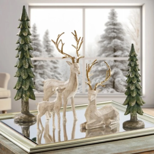Holiday Deer Family With Trees - Set Of 5 @HOG - Home, Office, Garden, Online Marketplace