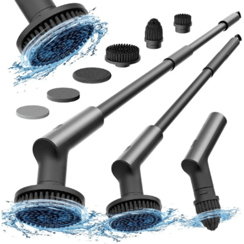 Hoto Cordless Battery Powered Rechargeable Spin Scrubber - Full Body Waterproof with 6 Brush Heads @HOG - Home Office Garden Online Marketplace