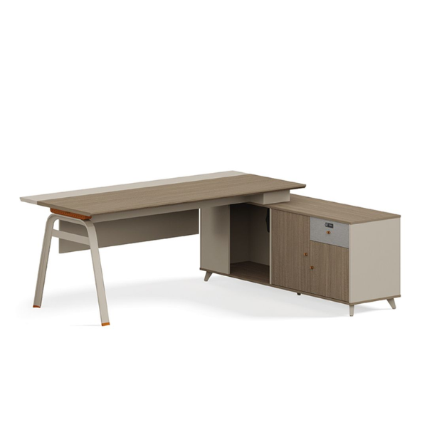 1.6 Meters Modern Executive Office Desk With Side Cabinet
