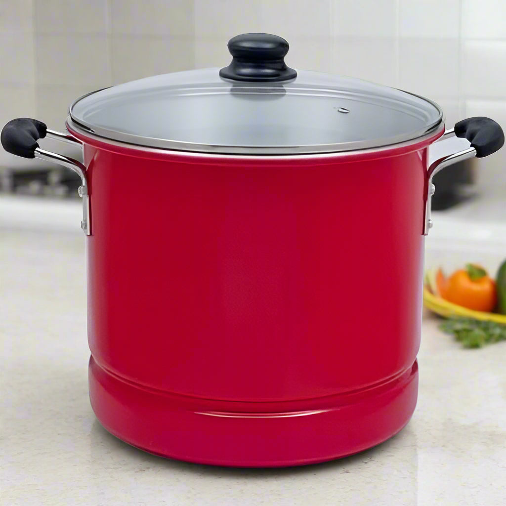 Imusa 16 Quart Aluminum Steamer Pot With Glass Lid @ HOG