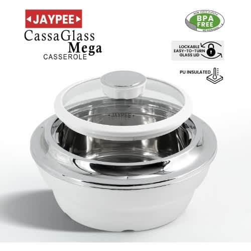 Jaypee Cassa Glass Mega Casserole - Set Of 4 - White. Home Office Garden | HOG-HomeOfficeGarden | online marketplace