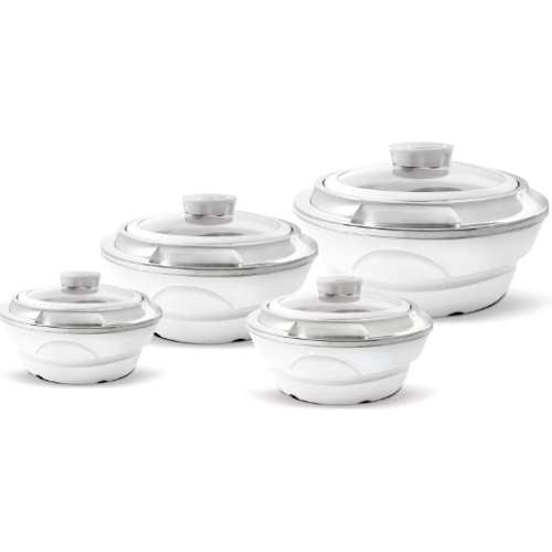 Jaypee Cassa Glass Mega Casserole - Set Of 4 - White. Home Office Garden | HOG-HomeOfficeGarden | online marketplace