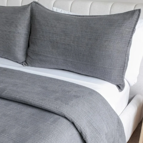 Jennifer Adams, Soft Stonewash Quilted Blanket Set, King Size Grey @HOG - Home, Office, Garden, Online Marketplace