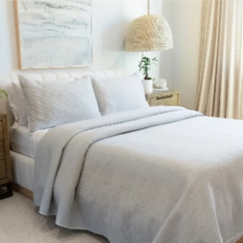 Jennifer Adams, Soft Stonewash Quilted Blanket Set, King Size White @HOG - Home, Office, Garden, Online Marketplace