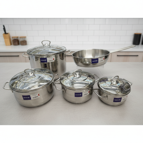 Korkmaz 5 Set Heavy Cookware Stainless Pot @HOG - Home, Office, Garden, Online Marketplace