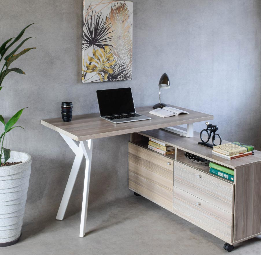 LShape Office Desk with Extension1.2M. Order now HOG