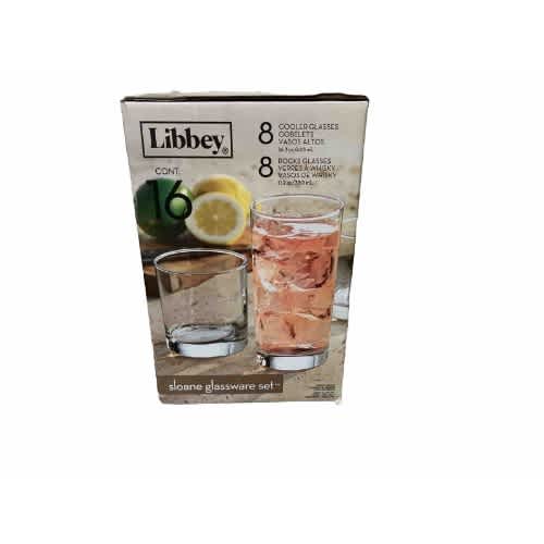 Libbey Sloane 16Pc Glassware Set - 16.3oz & 11.2oz. Home Office Garden | HOG-HomeOfficeGarden | online marketplace