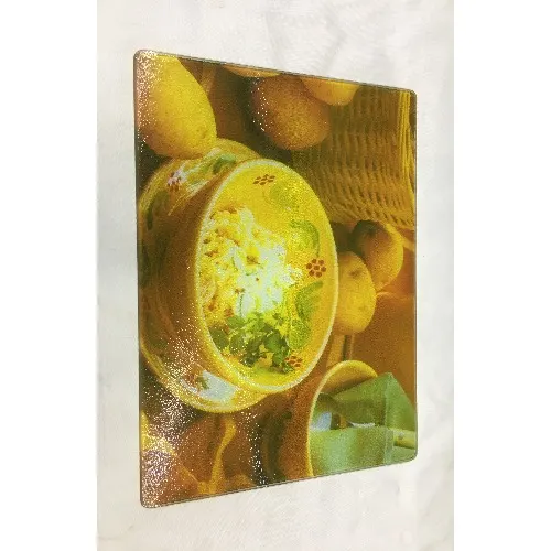 Linsan Anika Fruits Kitchen Glass Cutting Board - 28cm X 38cm @HOG - Home Office Garden Online Marketplace