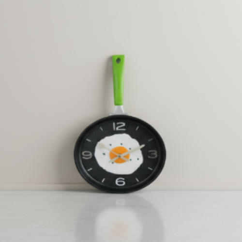 Linsan Fried Egg Kitchen Clock-green @HOG - Home, Office, Garden, Online Marketplace