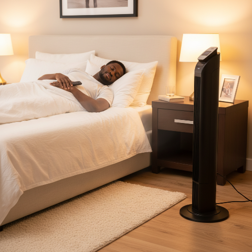 Linsan LCD Tower Fan with Ionizer & Remote Control
