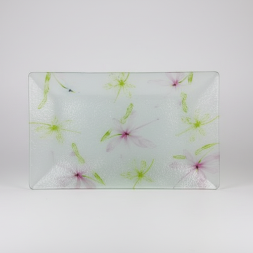 Linsan Prima Floral Blossom Glass Cutting Board - (40 X 30cm) @HOG - Home Office Garden Online Marketplace