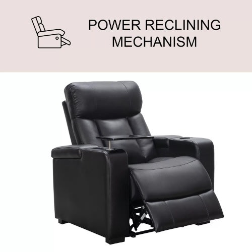 Larson Power Reclining Home Theater Chair With Tray