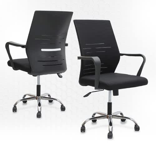 Low Back Mesh Swivel Office Chair - Black @ HOG