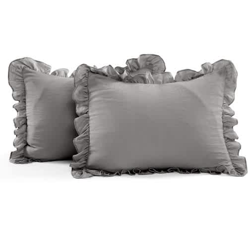 Lush Decor Lush Ruffle Skirt 3 Piece Bedspread Set - Dark Gray. Home Office Garden | HOG-HomeOfficeGarden | online marketplace