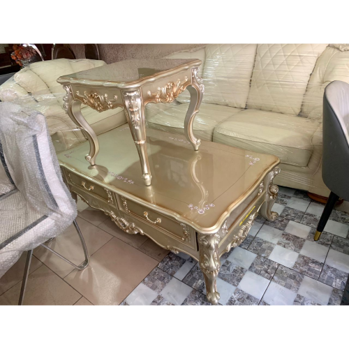 Luxurious Center Table With 2 Side Stools Home Office Garden | HOG-Home Office Garden | HOG-Home Office Garden