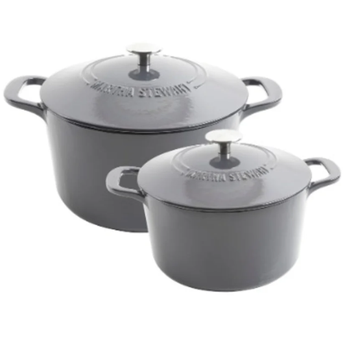 Martha Stewart Enamel On Cast Iron Dutch Ovens - Grey - 4-Quart And 7-Quart @HOG - Home, Office, Garden, Online Marketplace