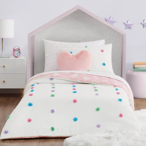 Mason & Mollie Pom Dots 6-piece ''TWIN'' Bedding Set. Home Office Garden | HOG-HomeOfficeGarden | online marketplace