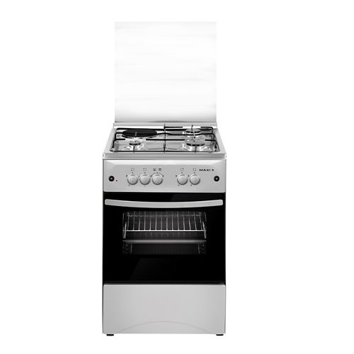 Maxi 50x50 3 Gas Burner 1 Electric Standing Gas Cooker – INOX. @HOG - Home Office Garden Online Marketplace