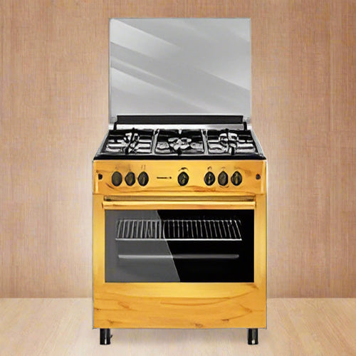 Maxi Gas Cooker 60x90CM (5 Burners) Wood Finish (TR) – with Oven & Grill. @HOG - Home Office Garden Online Marketplace