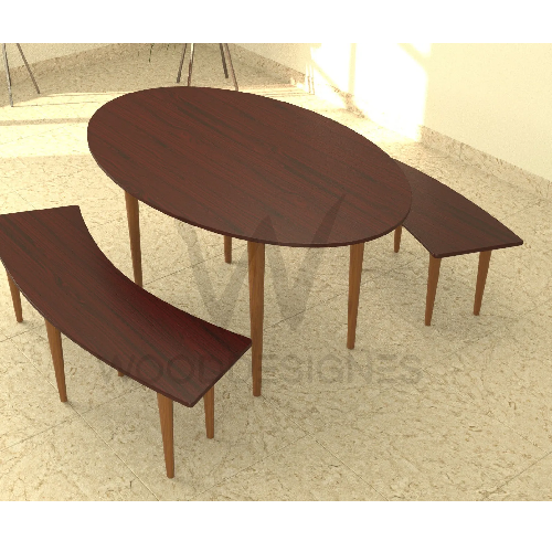 Melissa Dining Set (Red-Brown) Home Office Garden | HOG-Home Office Garden | online marketplace