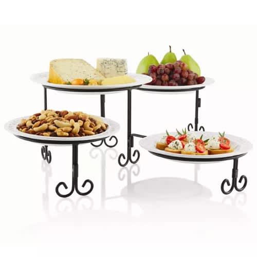 Mesa 4 Tier Accordion Swivel Buffet Serving Rack. Home Office Garden | HOG-HomeOfficeGarden | online marketplace