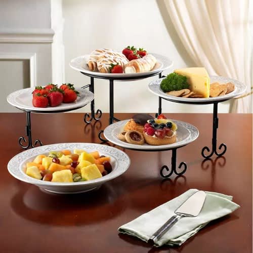 Mesa 4 Tier Accordion Swivel Buffet Serving Rack. Home Office Garden | HOG-HomeOfficeGarden | online marketplace