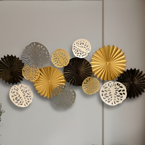 Metallic Circle Wall Art – Gold, Bronze & Silver Textures @HOG - Home, Office, Online Marketplace