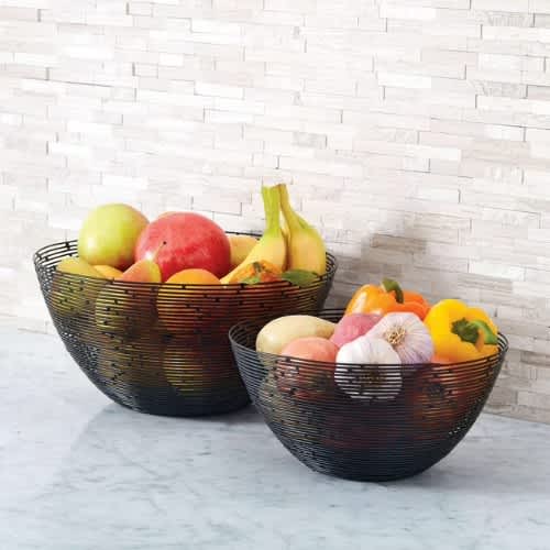 Mikasa Gingko 2pc Modern Metal Baskets For Fruit & Vegetable @ HOG