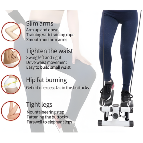 Mini Stepper with Resistance Bands and LCD Monitor for Full Body Workout @HOG - Home, Office, Garden, Online Marketplace