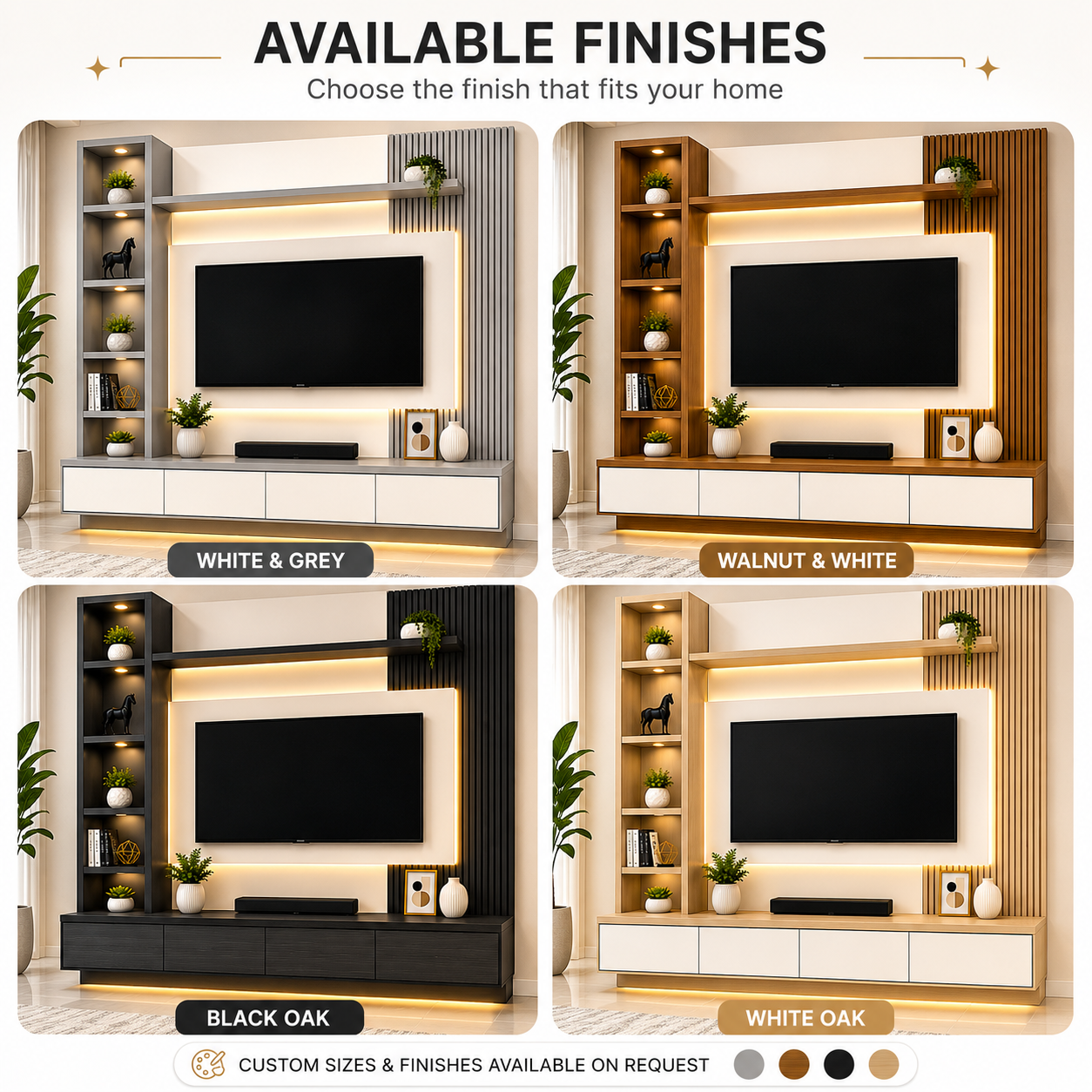 Minimalist modern TV unit design