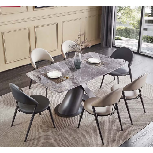 Modern 6-Seater Marble Dining Table Set. Order Now @HOG