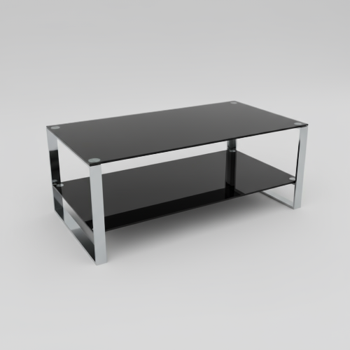 Modern Black Glass Coffee Table with Chrome Frame @HOG - Home, Office, Garden, Online Marketplace