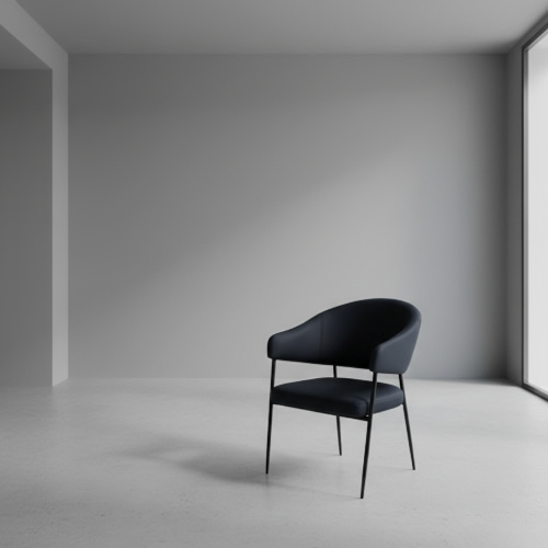 Modern Curved-Back Accent Chair Dark Blue @HOG - Home, Office, Garden, Online Marketplace