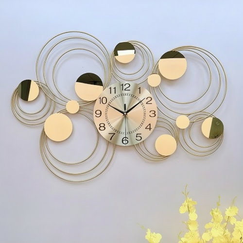 Modern Decorative Ring Wall Clock – 80 × 55 cm (Model 2570) @HOG - Home, Office, Online Marketplace