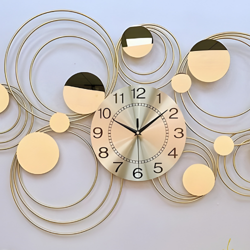Modern Decorative Ring Wall Clock – 80 × 55 cm (Model 2570) @HOG - Home, Office, Online Marketplace