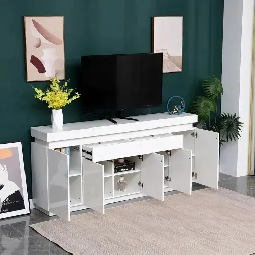 Modern Design Tv Stand Cabinet - White. @HOG - Home Office Garden Online Marketplace