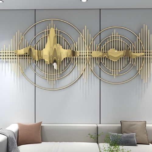 Modern Gold Accent Wall Sculpture @HOG - Home, Office, Online Marketplace